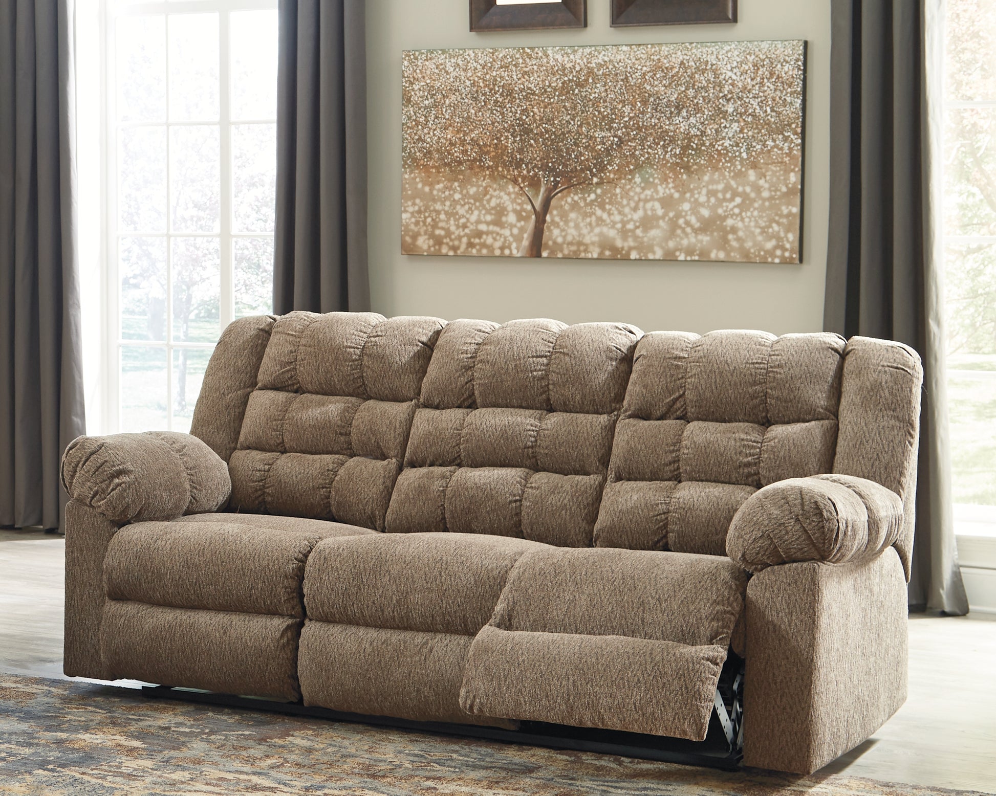 Workhorse Reclining Sofa - Ashley Furniture - Brunei