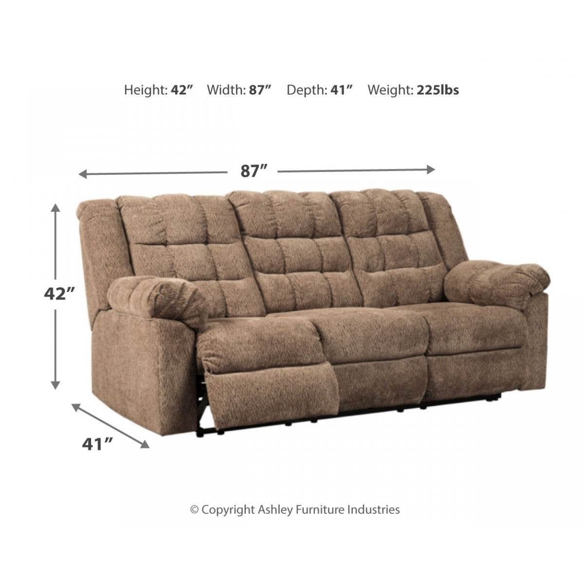 Workhorse Reclining Sofa, Loveseat and Rocker Recliner