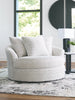 Snodoodle Oversized Swivel Accent Chair;Arctic
