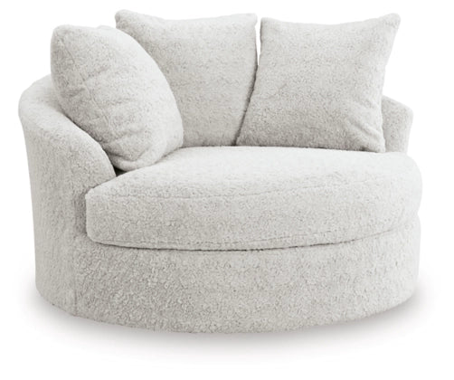 Snodoodle Oversized Swivel Accent Chair;Arctic