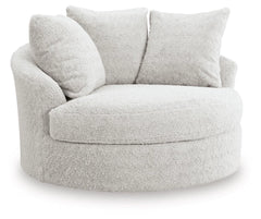 Snodoodle Oversized Swivel Accent Chair;Arctic