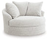Snodoodle Oversized Swivel Accent Chair;Arctic