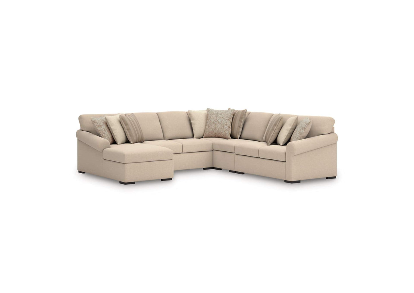 LadyMae 5-Piece Sectional with Chaise;Twill