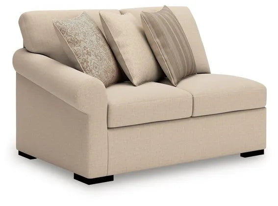 LadyMae 5-Piece Sectional with Chaise;Twill + Free Valeview Rocker Recliner;Stone