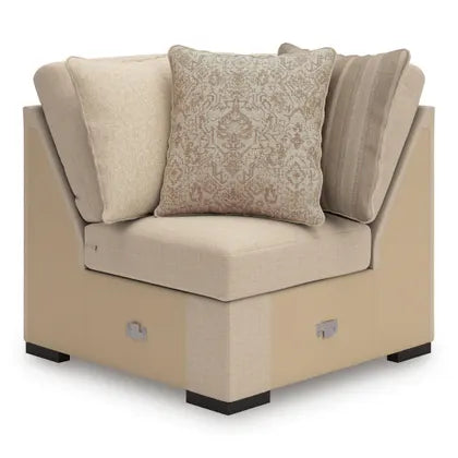 LadyMae 5-Piece Sectional with Chaise;Twill + Free Valeview Rocker Recliner;Stone