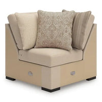 LadyMae 5-Piece Sectional with Chaise;Twill + Free Valeview Rocker Recliner;Stone
