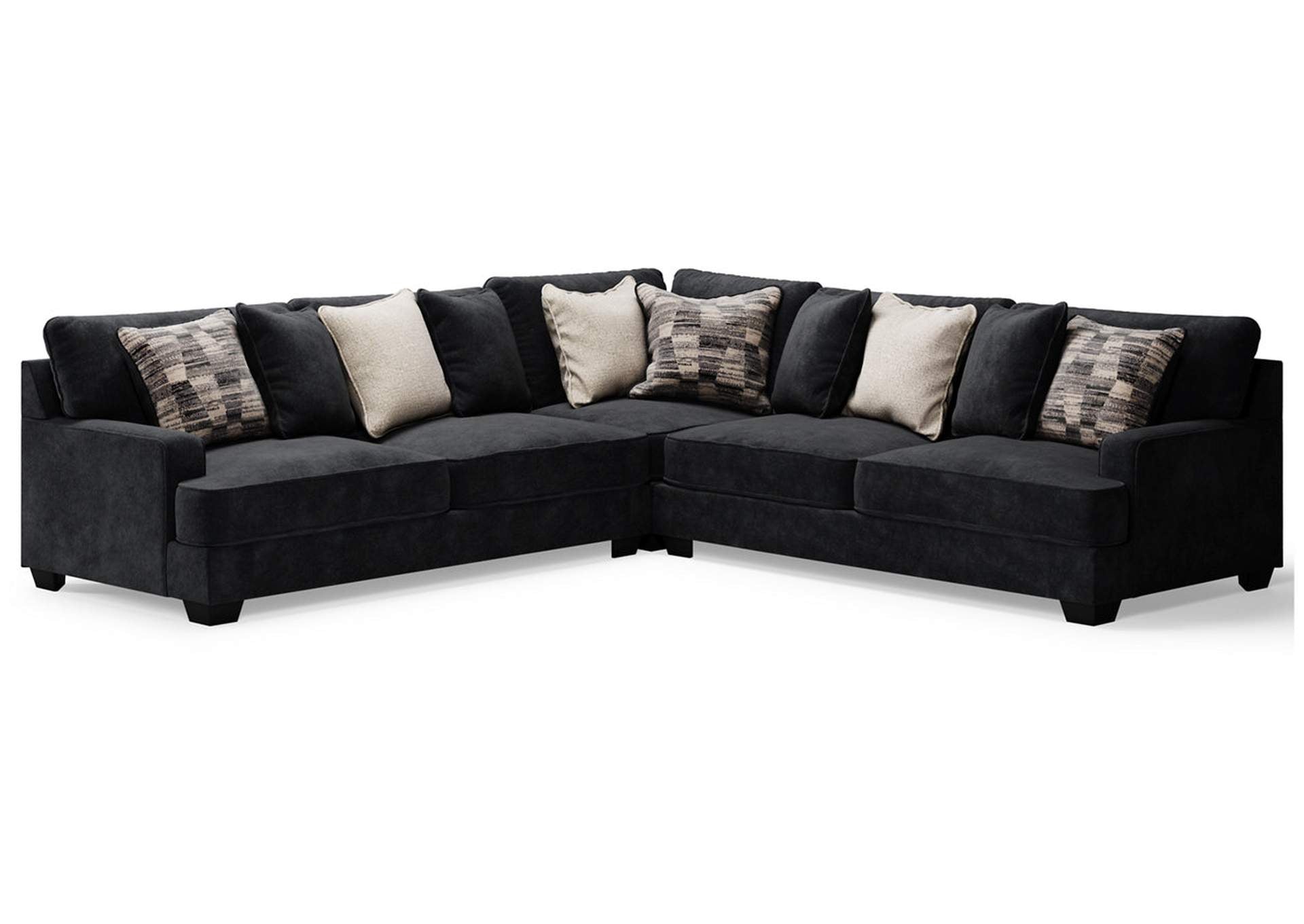 Lavernett 3-Piece Sectional and Oversized Ottoman - Ashley Furniture - Brunei