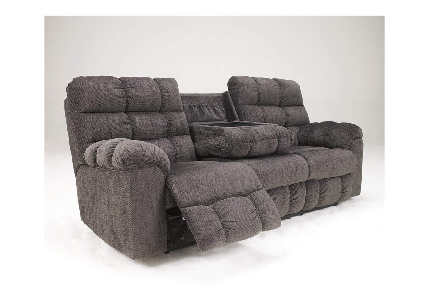 Acieona Reclining Sofa with Drop Down Table - Ashley Furniture - Brunei