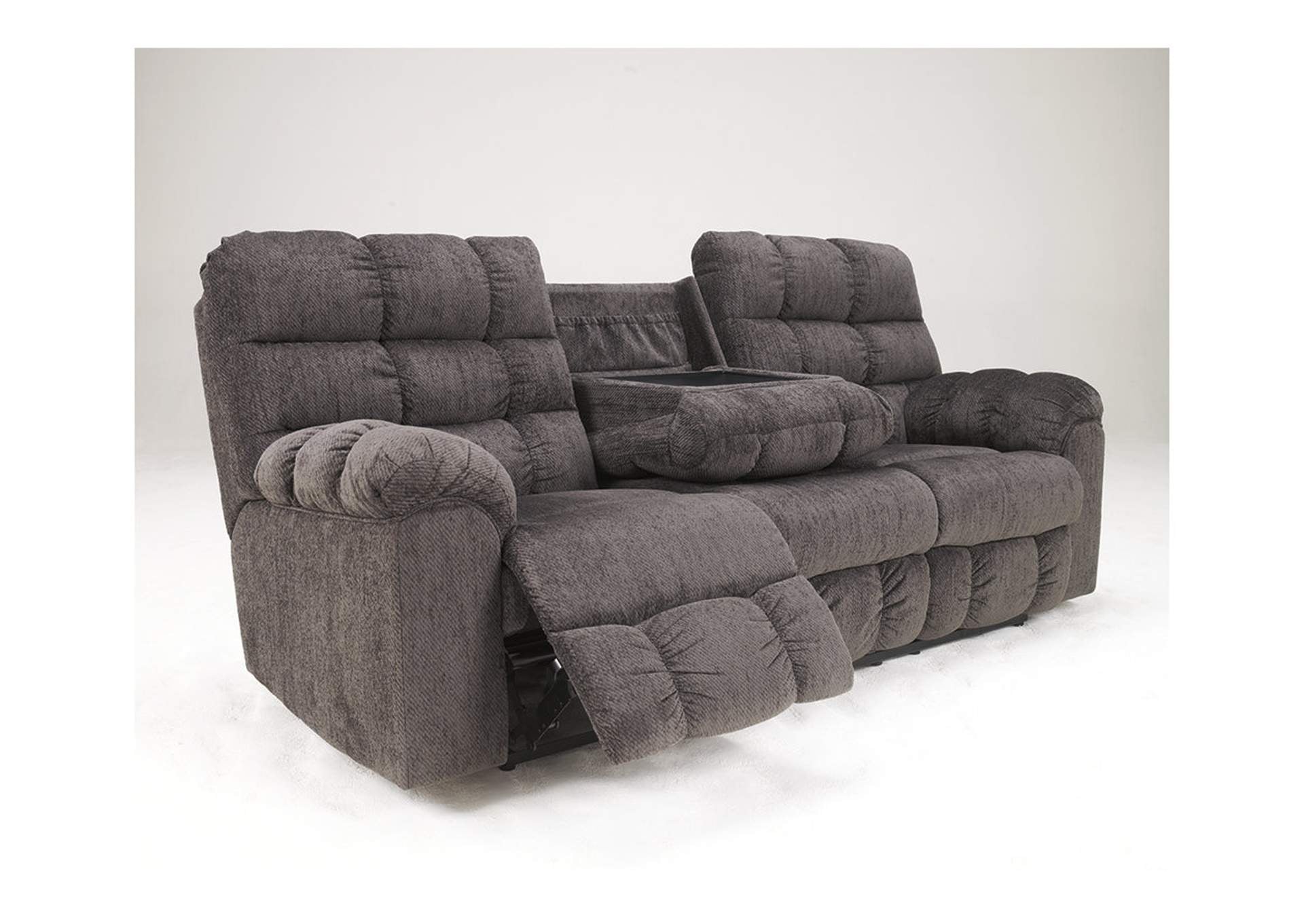 Acieona Reclining Sofa with Drop Down Table - Ashley Furniture - Brunei