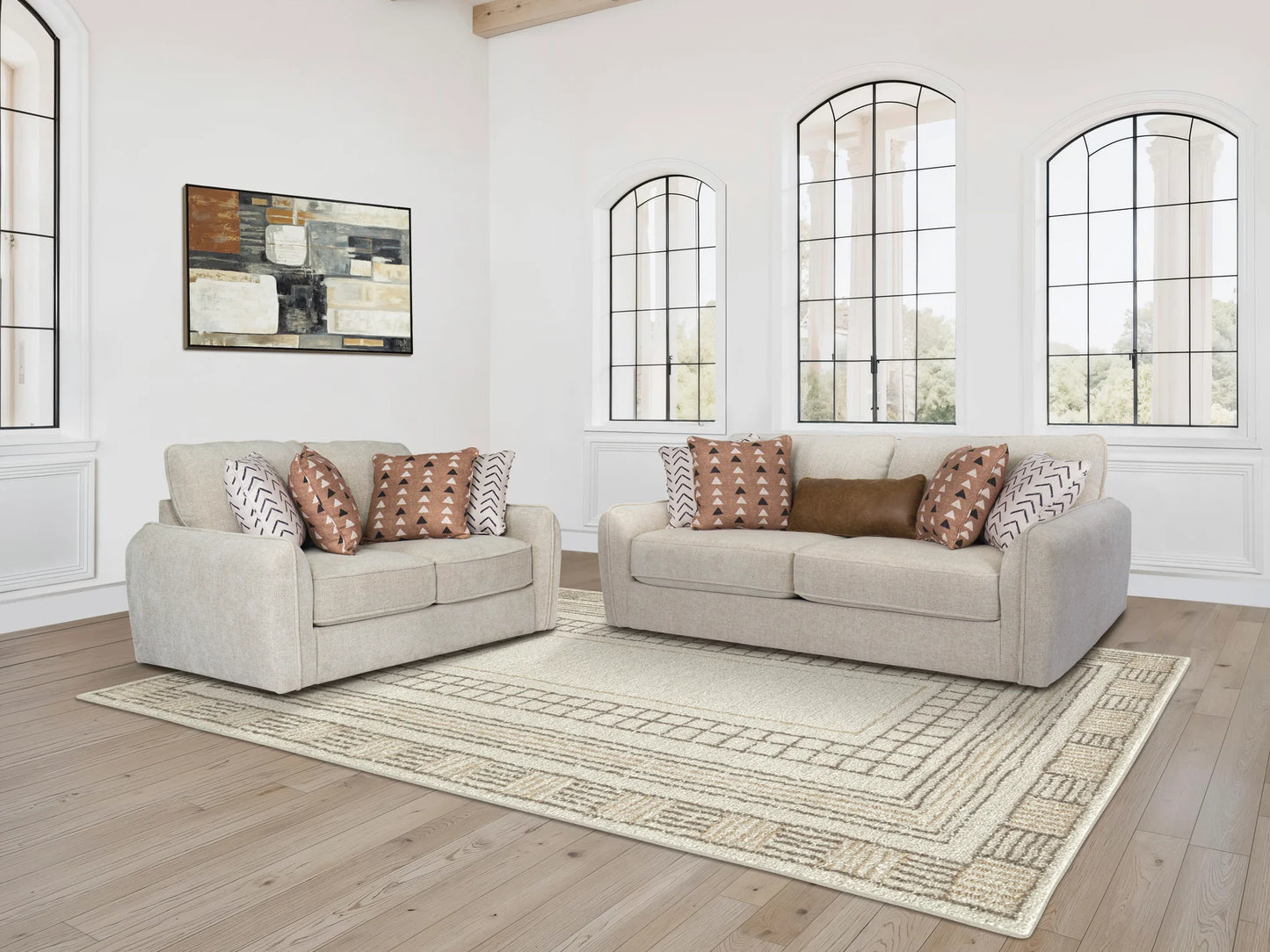 Seyler Sofa & Loveseat;Sand