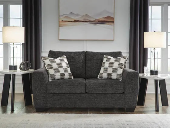 Loreo Loveseat;Ebony