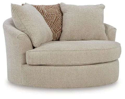 Steelwater Retreat Oversized Swivel Accent Chair;Latte