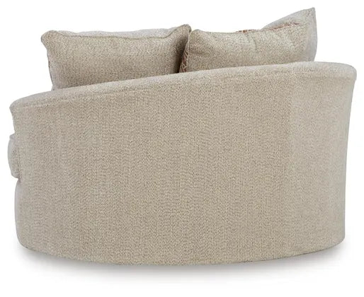 Steelwater Retreat Oversized Swivel Accent Chair;Latte
