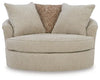 Steelwater Retreat Oversized Swivel Accent Chair;Latte