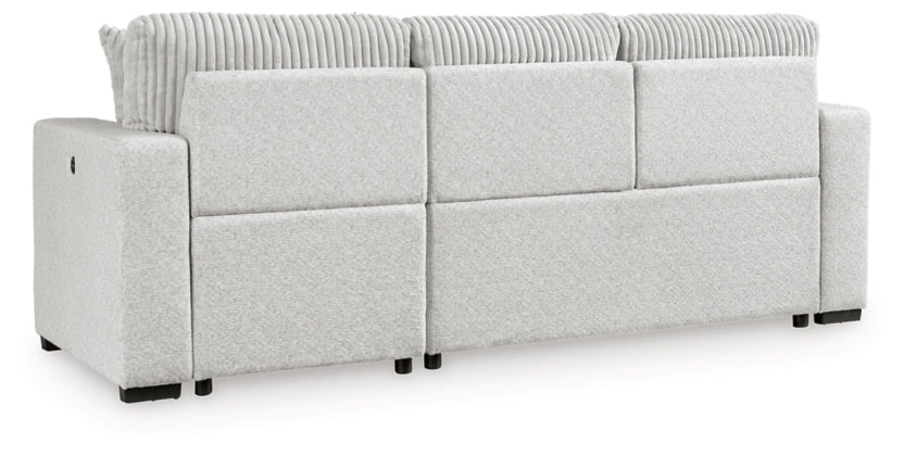 Poppleton 2-Piece Sectional with Pop Up Sleeper and Chaise;Alloy
