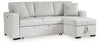 Poppleton 2-Piece Sectional with Pop Up Sleeper and Chaise;Alloy
