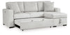 Poppleton 2-Piece Sectional with Pop Up Sleeper and Chaise;Alloy