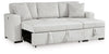 Poppleton 2-Piece Sectional with Pop Up Sleeper and Chaise;Alloy