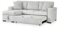 Poppleton 2-Piece Sectional with Pop Up Sleeper and Chaise;Alloy