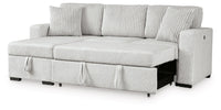 Poppleton 2-Piece Sectional with Pop Up Sleeper and Chaise;Alloy