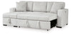 Poppleton 2-Piece Sectional with Pop Up Sleeper and Chaise;Alloy