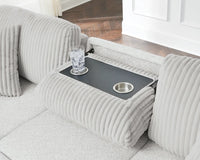 Poppleton 2-Piece Sectional with Pop Up Sleeper and Chaise;Alloy