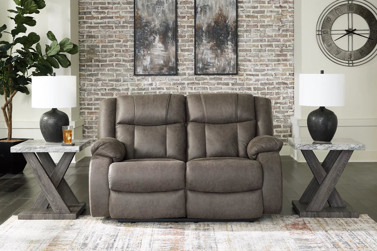 First Base Reclining Loveseat - Ashley Furniture - Brunei