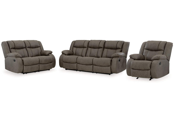 First Base Sofa, Loveseat, and Recliner;Gunmetal