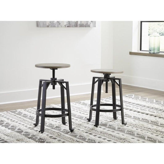 Lesterton Adjustable Height Stool (Set of Two)