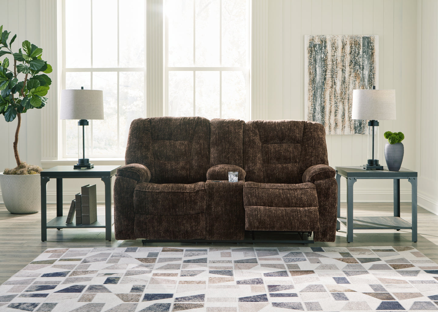 Soundwave Reclining Loveseat with Console - Ashley Furniture - Brunei