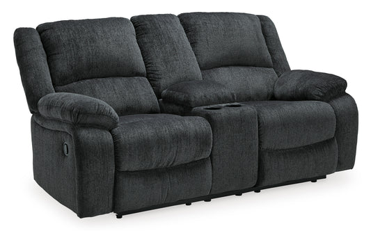 Draycoll Power Reclining Loveseat with Console - Ashley Furniture - Brunei
