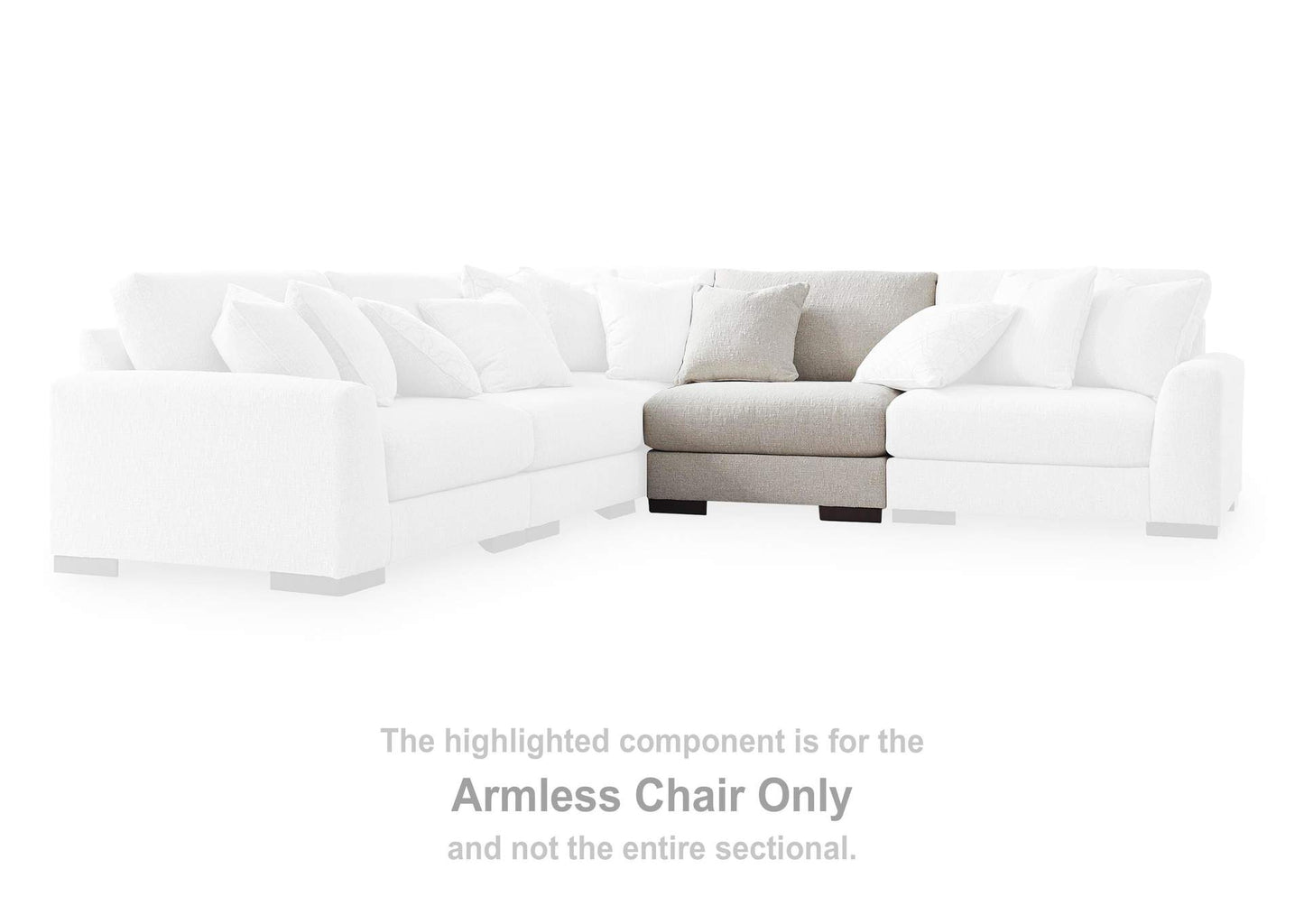 Cavella 5-Piece Sectional;Pebble