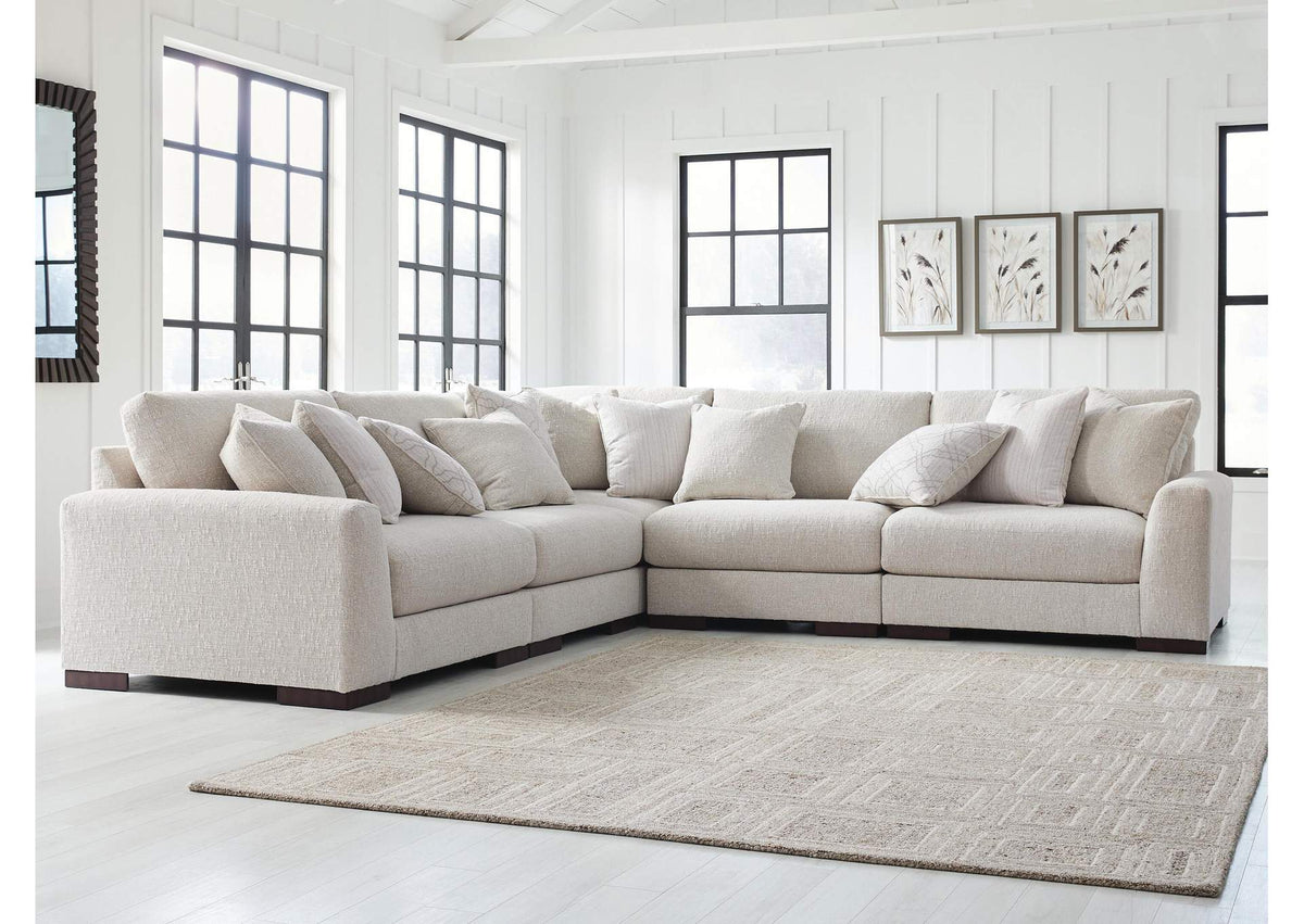 Cavella 5-Piece Sectional;Pebble