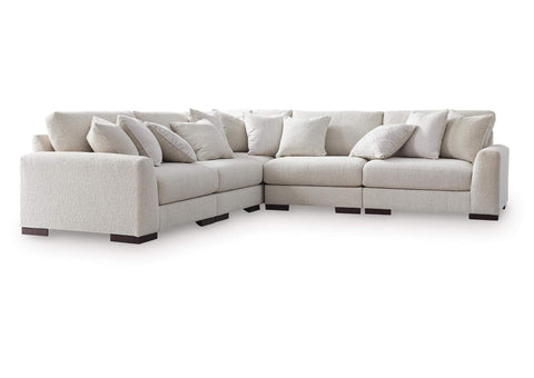Cavella 5-Piece Sectional;Pebble
