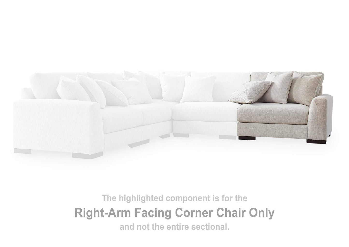 Cavella 5-Piece Sectional;Pebble