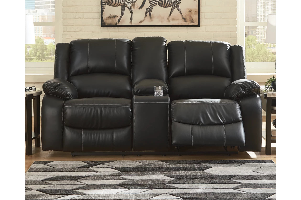 Calderwell Reclining Loveseat with Console - Ashley Furniture - Brunei