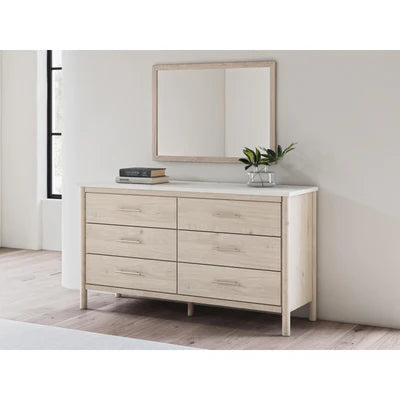 Cadmori Dresser and Mirror; Two Tone