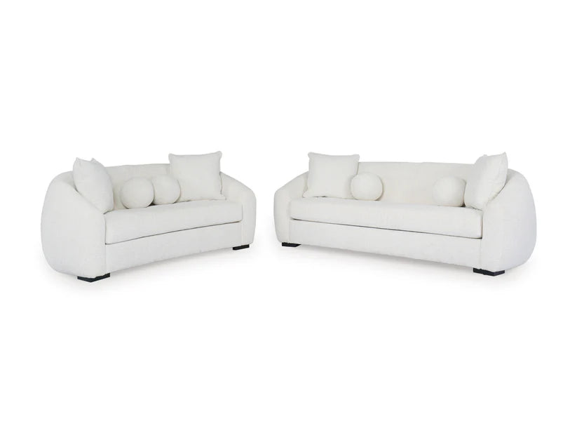 Wateron Sofa and Loveseat;Vanilla