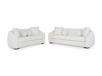 Wateron Sofa and Loveseat;Vanilla