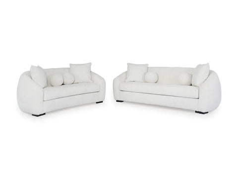Wateron Sofa and Loveseat;Vanilla