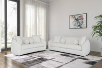 Wateron Sofa and Loveseat;Vanilla