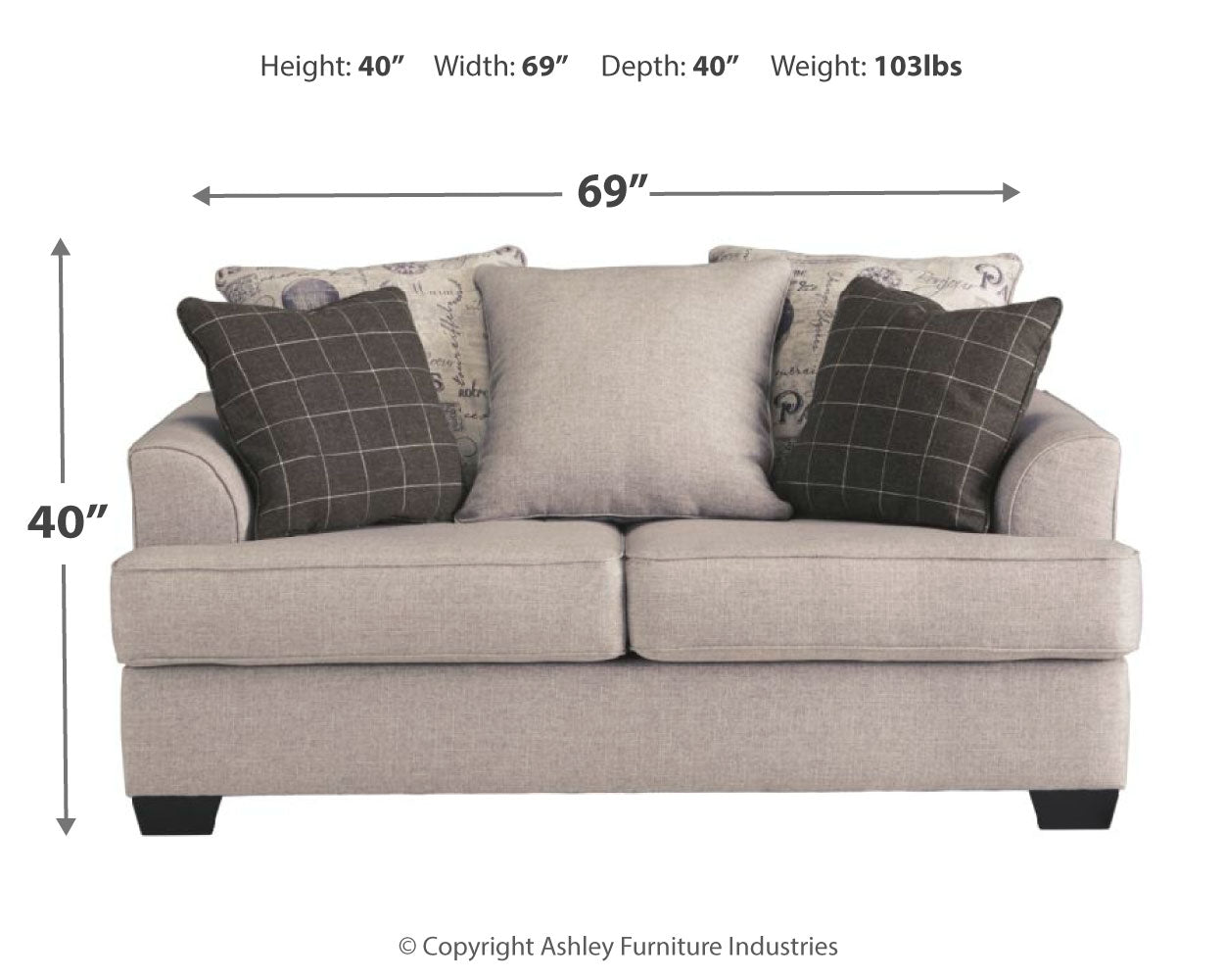 Velletri Loveseat - Ashley Furniture - Brunei