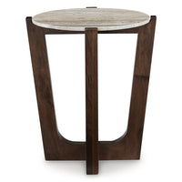 Tanidore Round End Table;Warm Brown