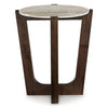 Tanidore Round End Table;Warm Brown