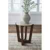 Tanidore Round End Table;Warm Brown