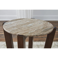 Tanidore Round End Table;Warm Brown