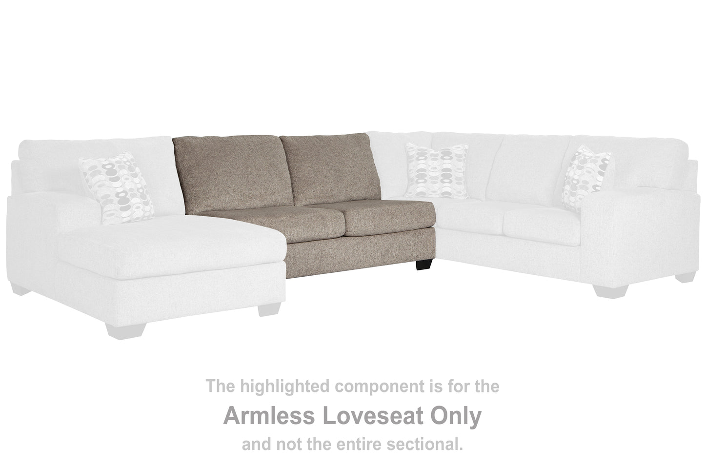 Ballinasloe Armless Loveseat - Ashley Furniture - Brunei