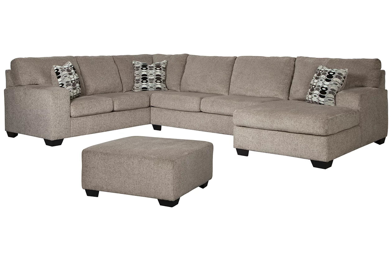 Ballinasloe 3-Piece Sectional and Ottoman - Ashley Furniture - Brunei