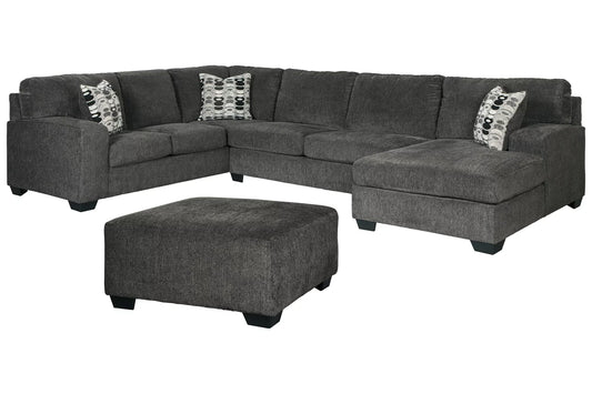 Ballinasloe 3-Piece Sectional and Ottoman - Ashley Furniture - Brunei