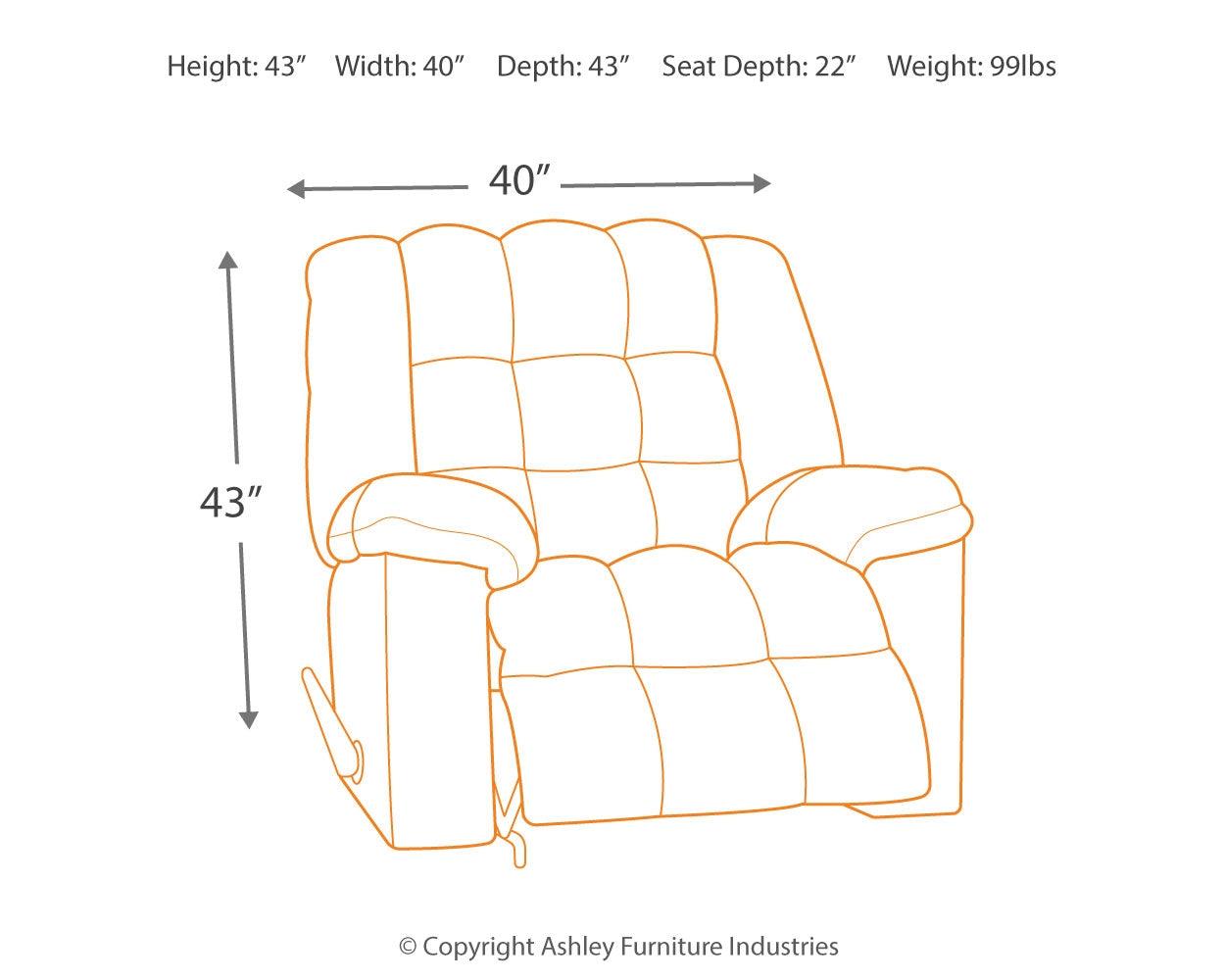 Ludden Recliner - Ashley Furniture - Brunei
